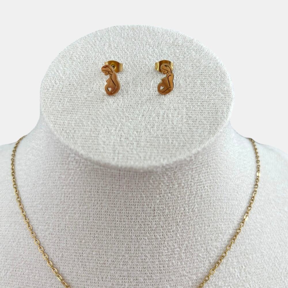 Expecting Mom Necklace & Earring Set - Picture 4 of 5